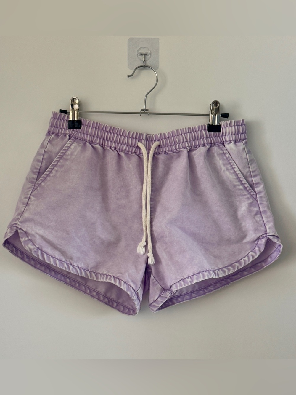 Kendall & Kylie Lilac Elastic-Waist Athletic Shorts Size XS